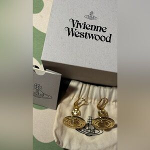 Vivienne Westwood pina orb gold earrings